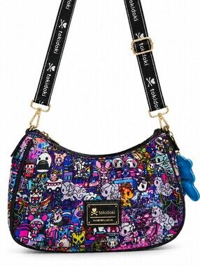 TOKIDOKI x Mesuca Unicorno Crescent Hobo BAG Multi-Color Crossbody w/ Charm